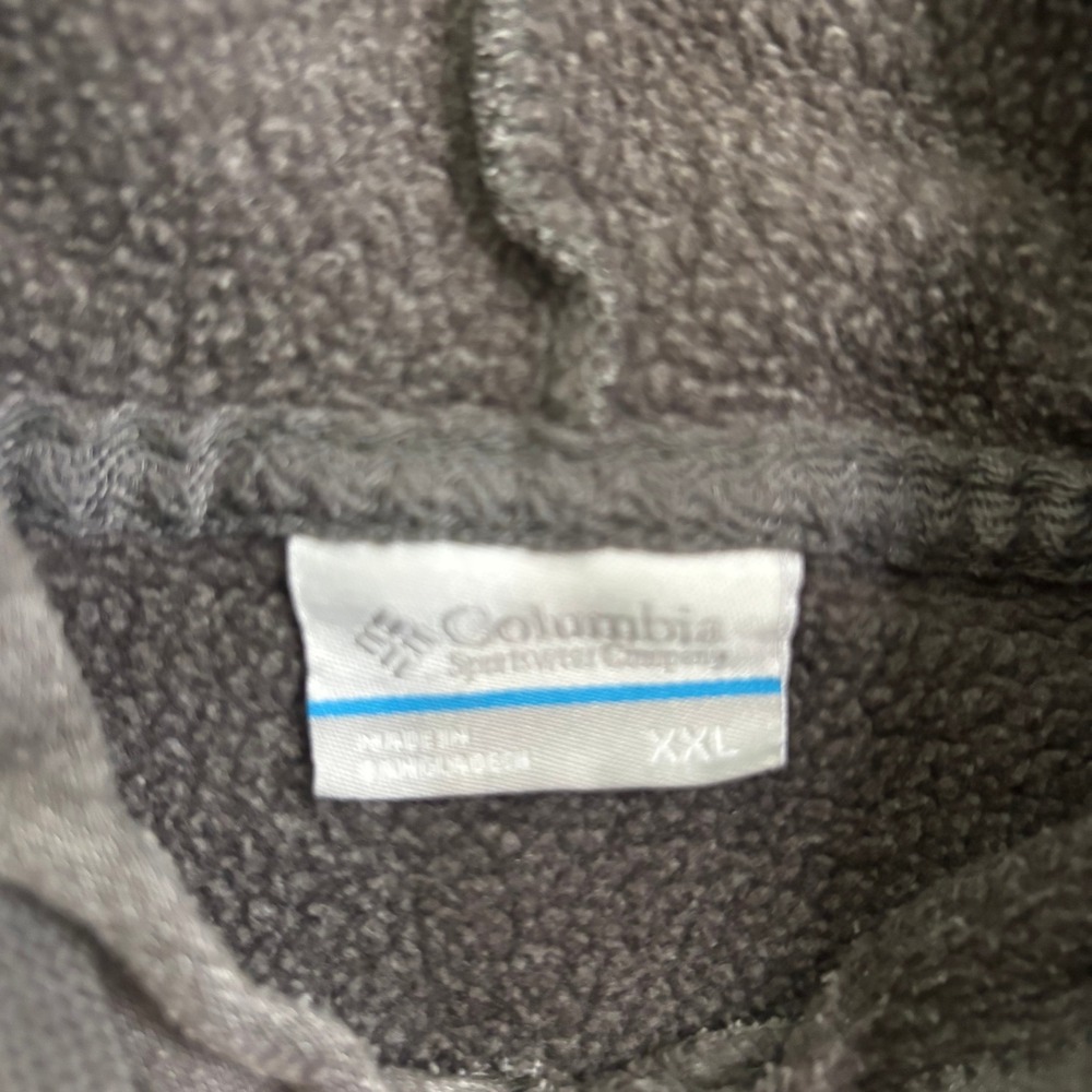COLUMBIA Hoodie Mens XXL Gray Fleece Logo Pullover Cotton Blend Outdoor Casual - Picture 6 of 11